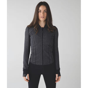 Lululemon Daily Practice Jacket Heathered Herringbone Heathered Black Black / Bl